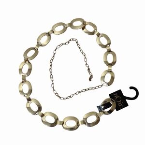 NEW Noir belt Chain Gold Ovals Size XL